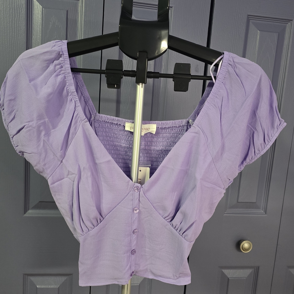 Pink Rose Lavender Crop Top